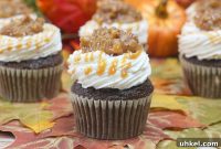 Chocolate Bourbon Pecan Cupcakes with Brown Butter Frosting