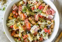 Creamy Italian Pasta Salad Recipe with Zesty Dressing and Veggies