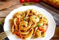 Cajun Shrimp with Spiralized Potato Casserole (Paleo & Whole30)