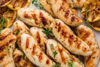Crispy Grilled Chicken Tenders with Tangy BBQ Glaze