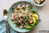 Chilled Poached Salmon Salad with Creamy Dill Dressing
