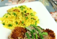 Bourbon Cream Pork Chops with Mushrooms and Pan Sauce