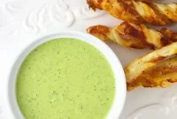 Sour Cream Pesto Dip with Prosciutto Dippers: Savory Party Appetizer