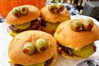 Spooky Onion Butter Burgers for Halloween Party Night