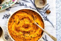 Silky Whipped Sweet Potatoes with Brown Butter and Herbs