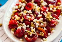 Roasted Plums with Goat Cheese and Toasted Walnuts