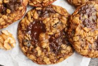 Dark Chocolate Chunk Molasses Oatmeal Cookies for Cozy Baking
