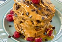 Chocolate Chip Peanut Butter Pancakes Recipe — Fluffy & Decadent