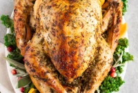Classic Roast Thanksgiving Turkey with Crispy Skin and Juices
