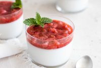 Strawberry Rhubarb Compote Panna Cotta (Dairy-Free)