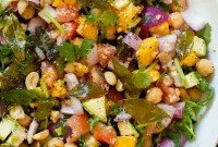 Mango, Chickpea & Zucchini Koshimbir Salad with Curry Leaves
