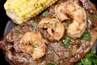 Chile-Butter Ribeye Steaks with Garlic Shrimp