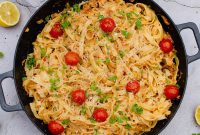 Crab Tagliatelle with Shredded Crab and Lemon Herb Sauce
