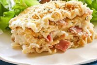 Chicken Cordon Bleu Lasagna Recipe — Creamy Ham & Swiss Bake