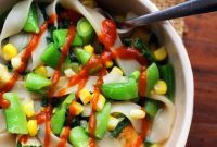 Miso Noodle Soup with Corn, Kale & Snap Peas for Spring Meals