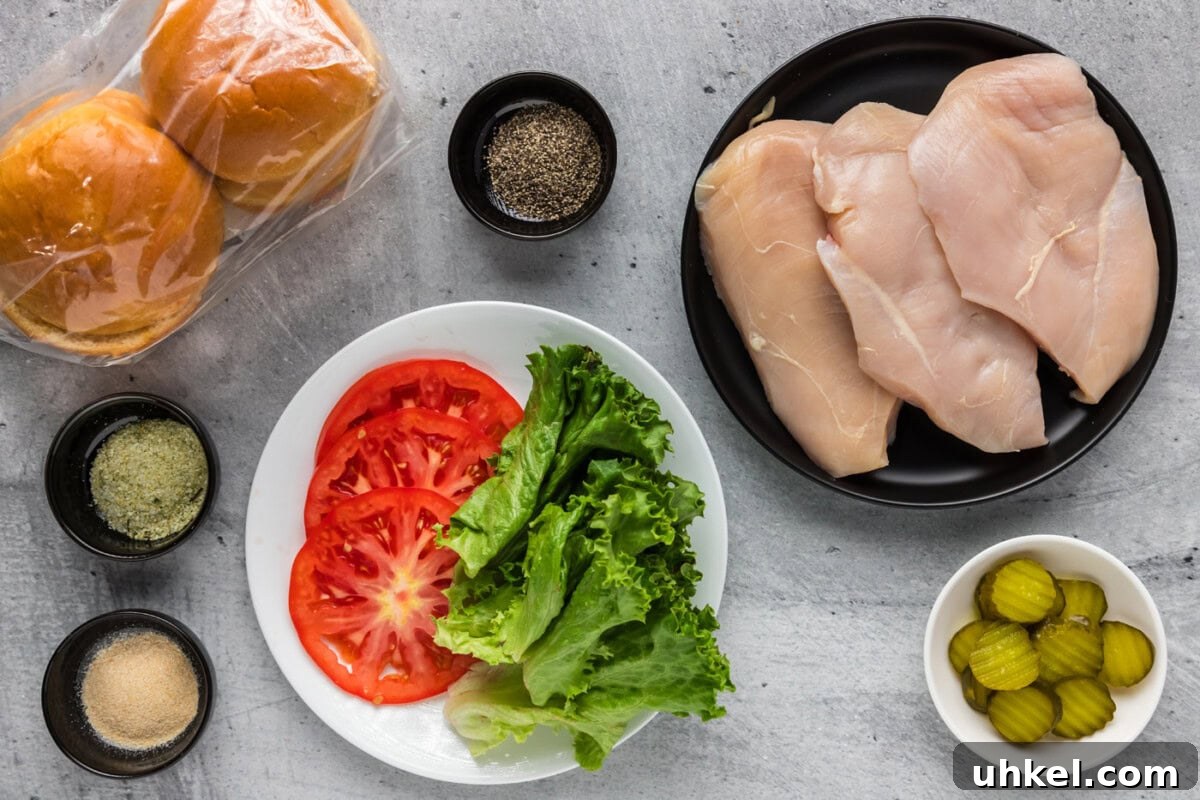 Crispy Chicken Sandwich Recipe with Tangy Slaw and Pickles 4 Ingredients for Chicken Sandwich
