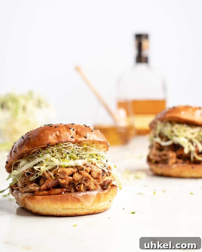 Slow Cooker BBQ Pulled Chicken Sandwich Recipe 3 Chicken thighs for slow cooking