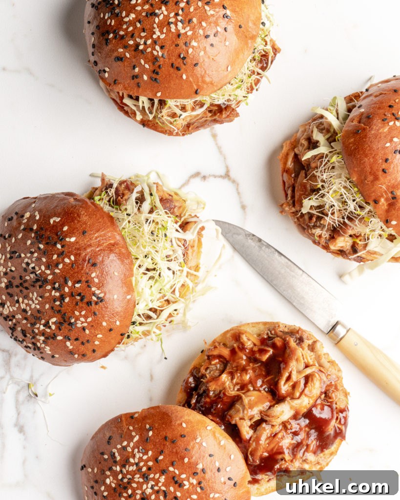 Slow Cooker BBQ Pulled Chicken Sandwich Recipe 4 Honey bourbon BBQ sauce ingredients