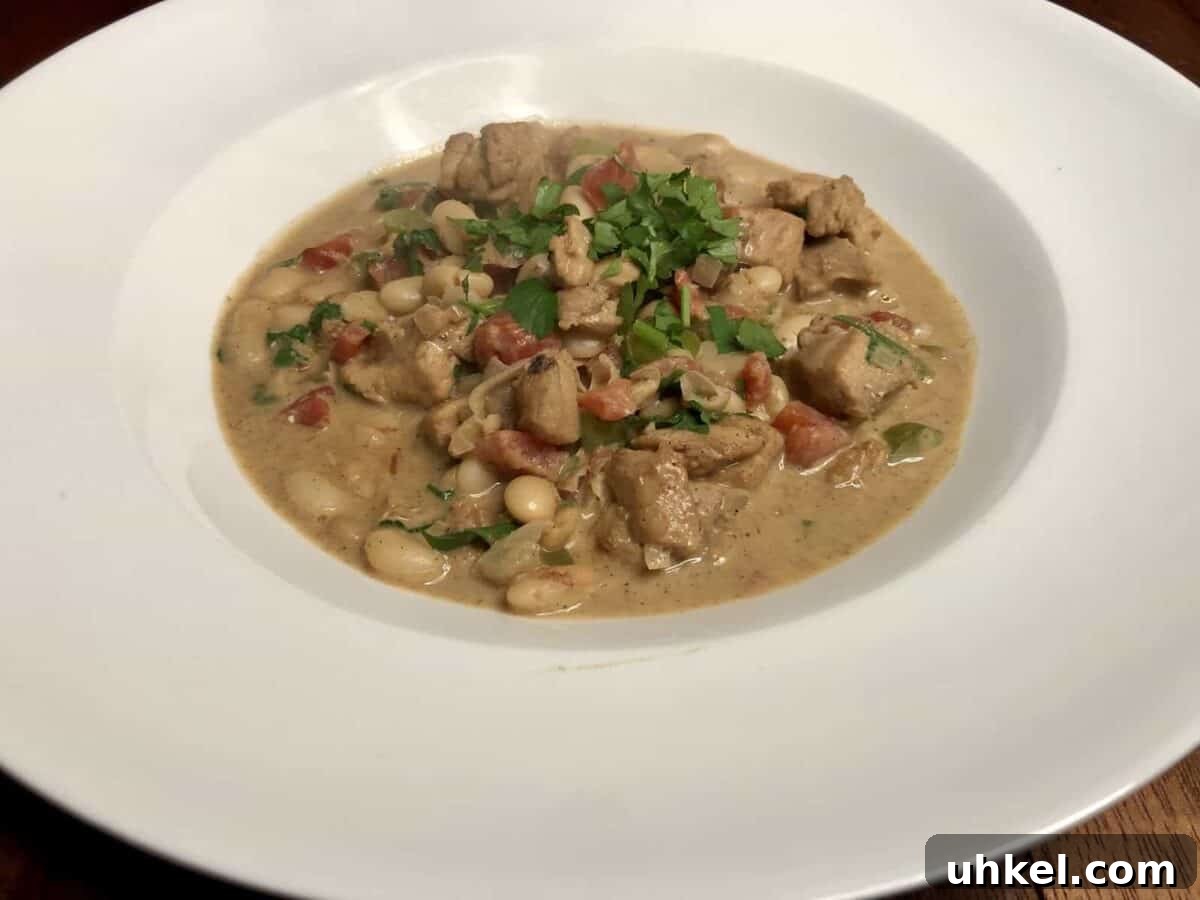 Creamy One-Pan Chicken with Beans and Garlic Herb Sauce 2 One pan chicken and beans.
