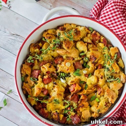 Savory Ham and Bacon Breakfast Casserole 2 ham and bacon bread breakfast casserole