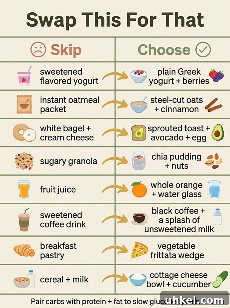 20 Diabetic-Friendly Breakfast Recipes for June 2026 3 Diabetic Breakfast Swap Chart