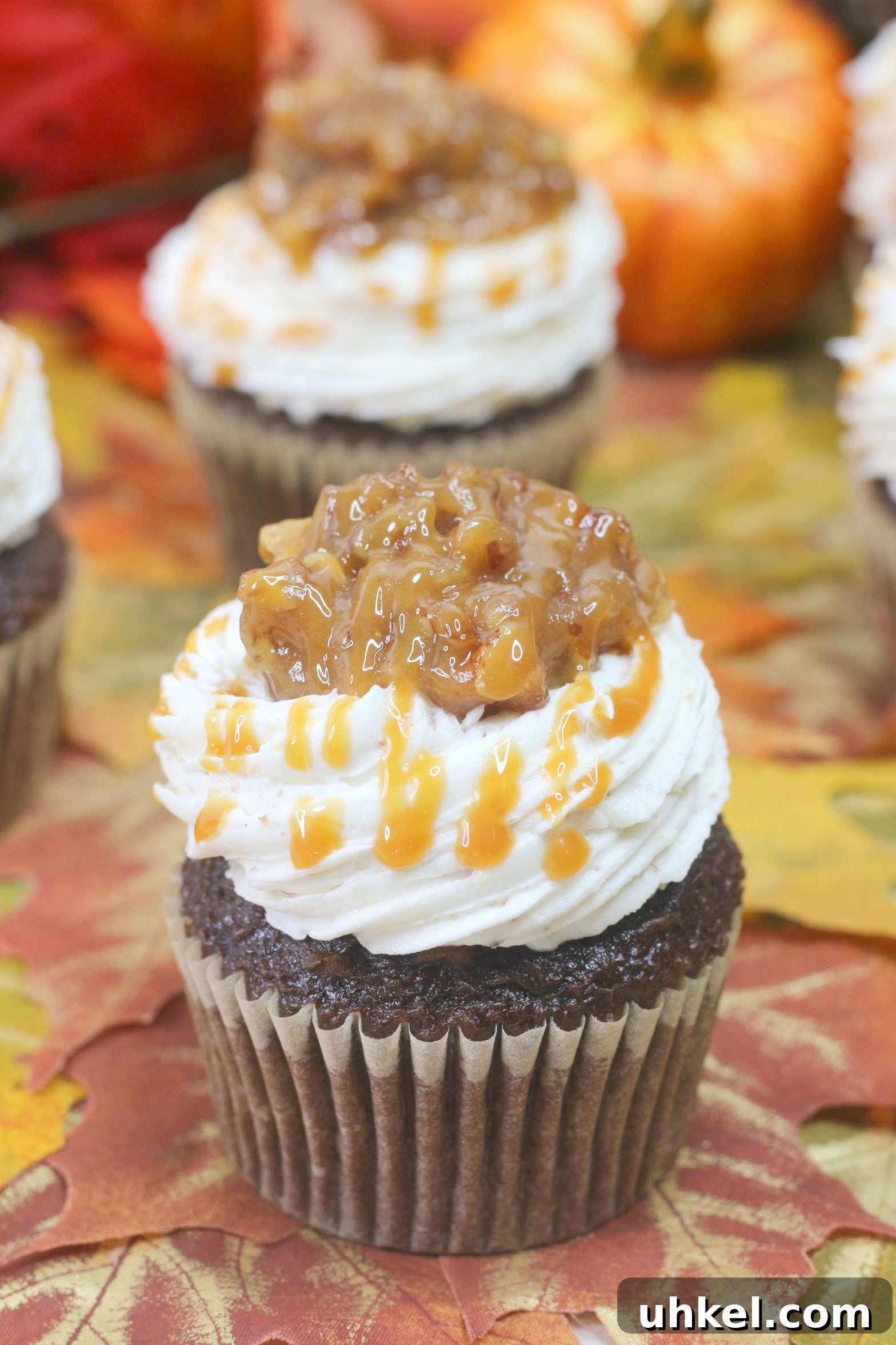 Chocolate Bourbon Pecan Cupcakes with Brown Butter Frosting 2 img 111 1