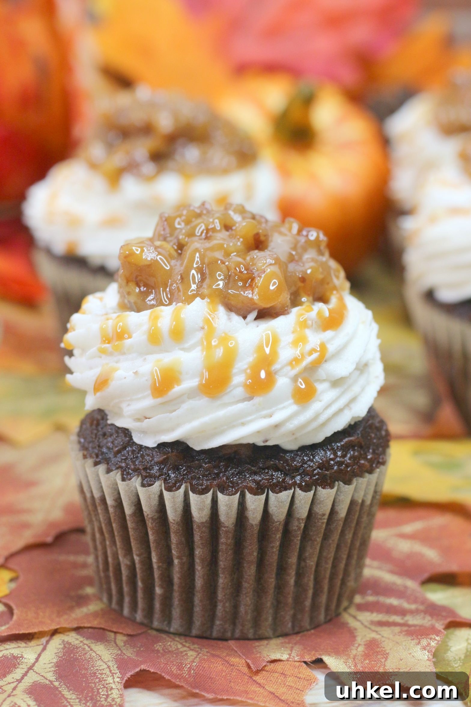 Chocolate Bourbon Pecan Cupcakes with Brown Butter Frosting 3 img 111 2