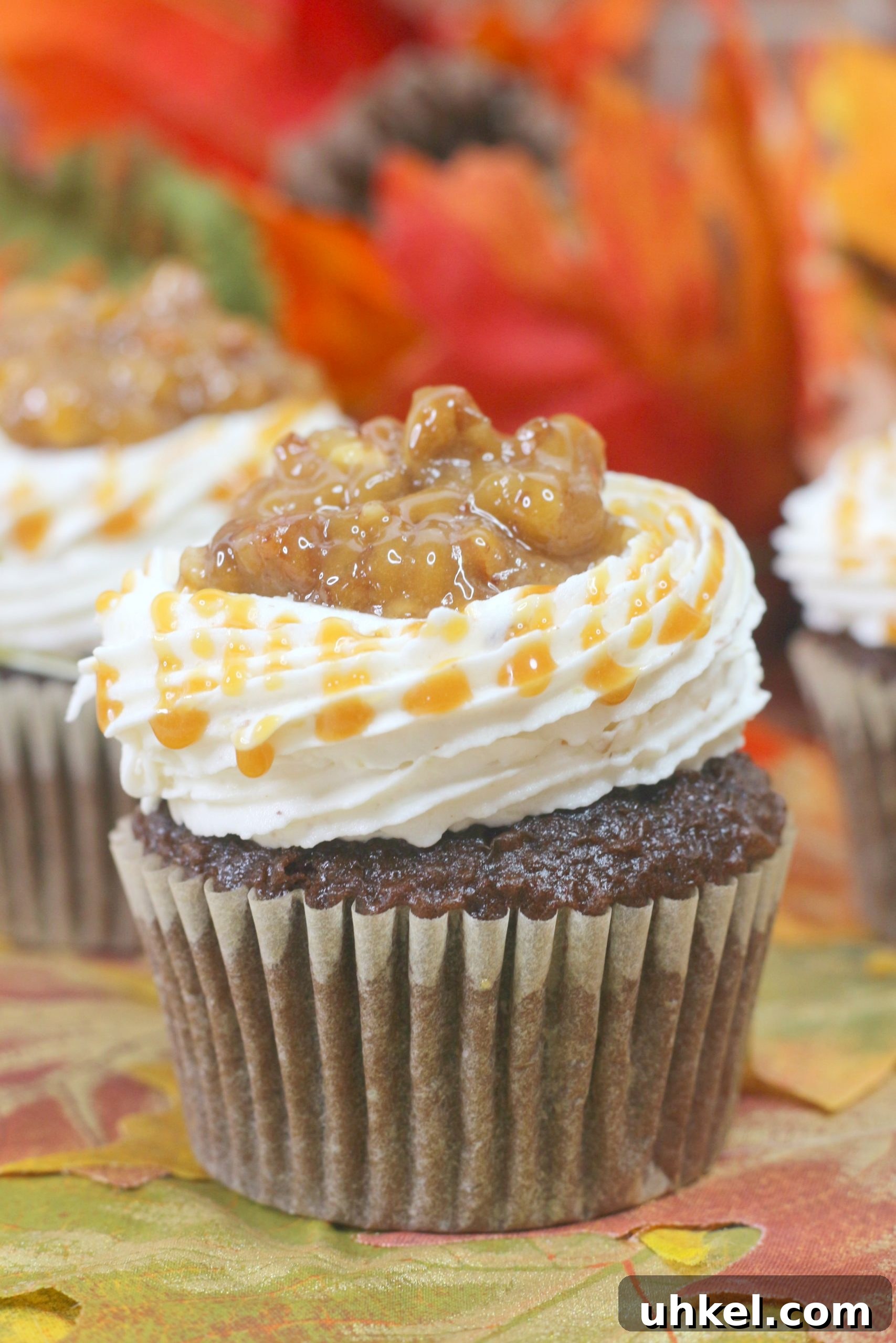 Chocolate Bourbon Pecan Cupcakes with Brown Butter Frosting 6 img 111 5