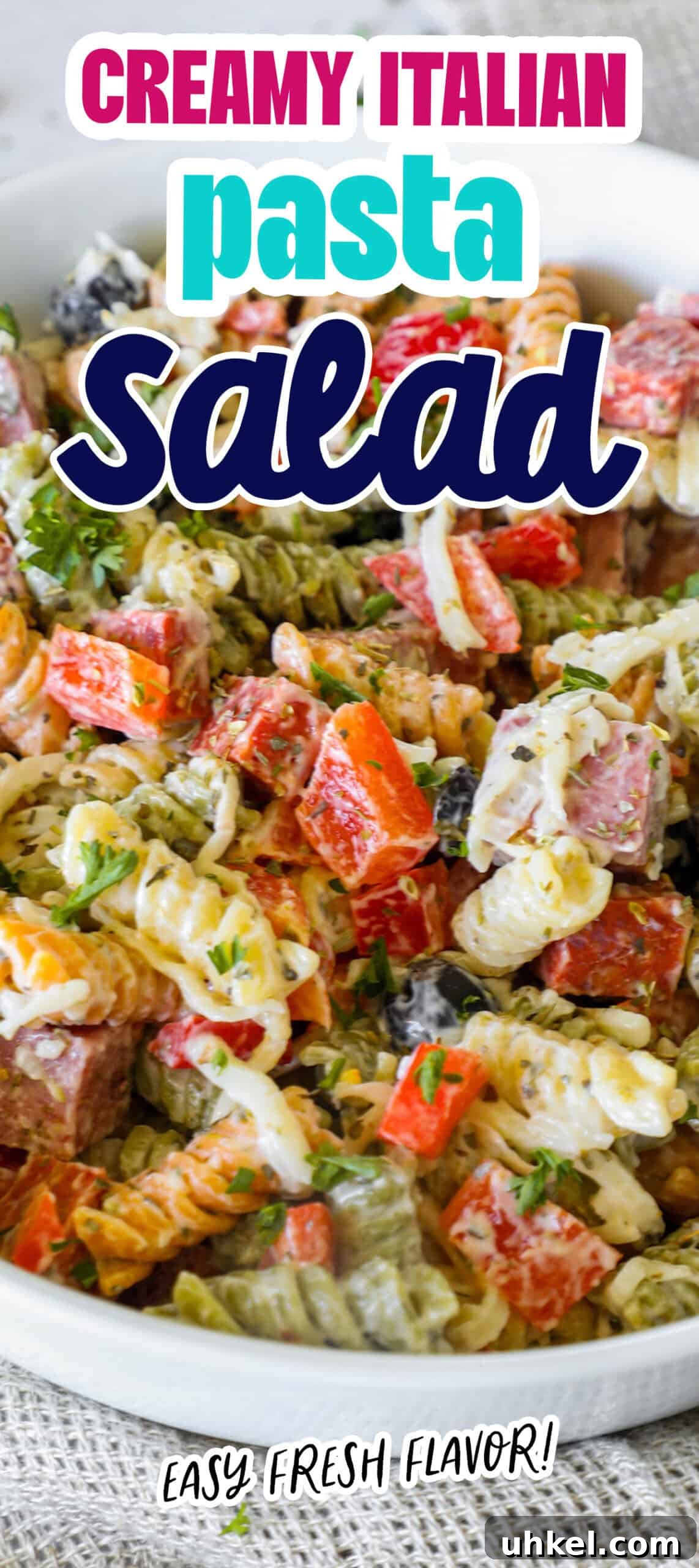 Creamy Italian Pasta Salad Recipe with Zesty Dressing and Veggies 9 img 113557 12