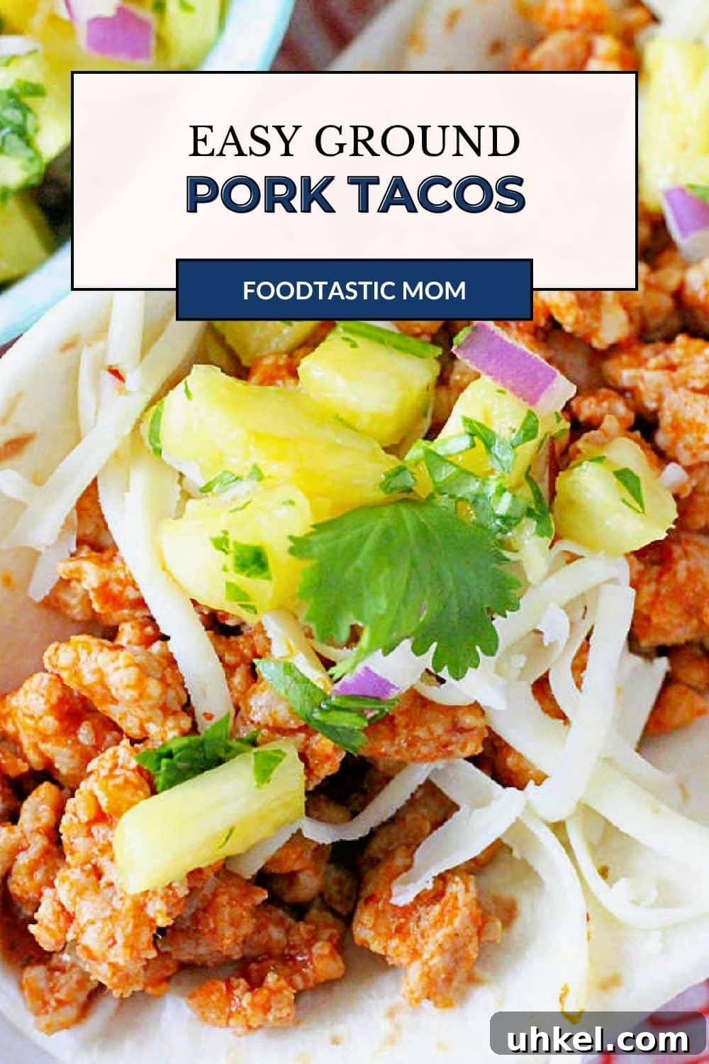 Juicy Ground Pork Tacos with Tangy Pineapple Salsa 5 The best ground pork tacos are served Al Pastor style with fresh pineapple salsa and an orange chipotle marinade for the ground pork.