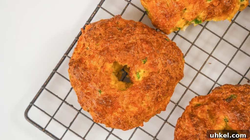 Homemade Jalapeno Cheddar Protein Bagel Recipe 2 close up image of crispy greek yogurt bagels