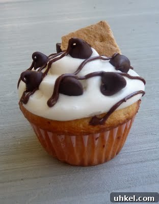Decadent S'mores Cupcakes with Toasted Marshmallow Frosting 2 S'mores cupcake photo 1
