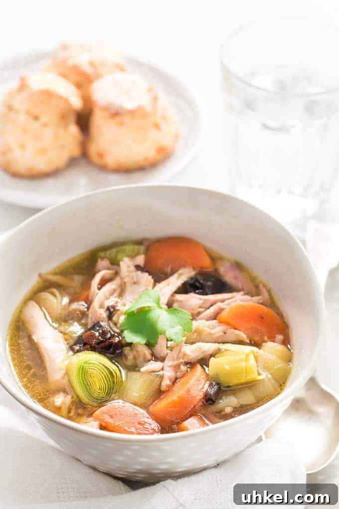 Traditional Cock-a-Leekie (Chicken and Leek) Soup — GF Recipe 2 Cock-a-leekie soup recipe | Recipes From A Pantry