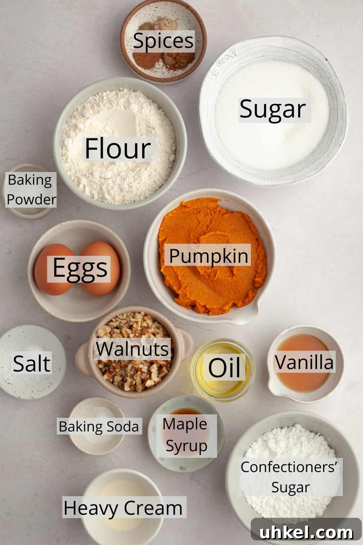 Maple-Glazed Pumpkin Walnut Bread Recipe 3 Ingredients for pumpkin walnut bread.