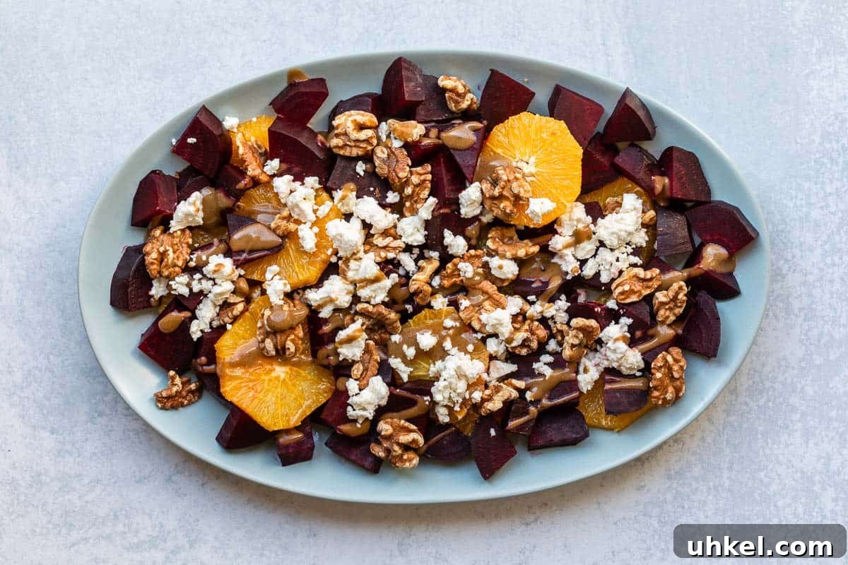 19 Fall Harvest Salads to Brighten Your Table This Season 5 beet salad with feta and walnuts