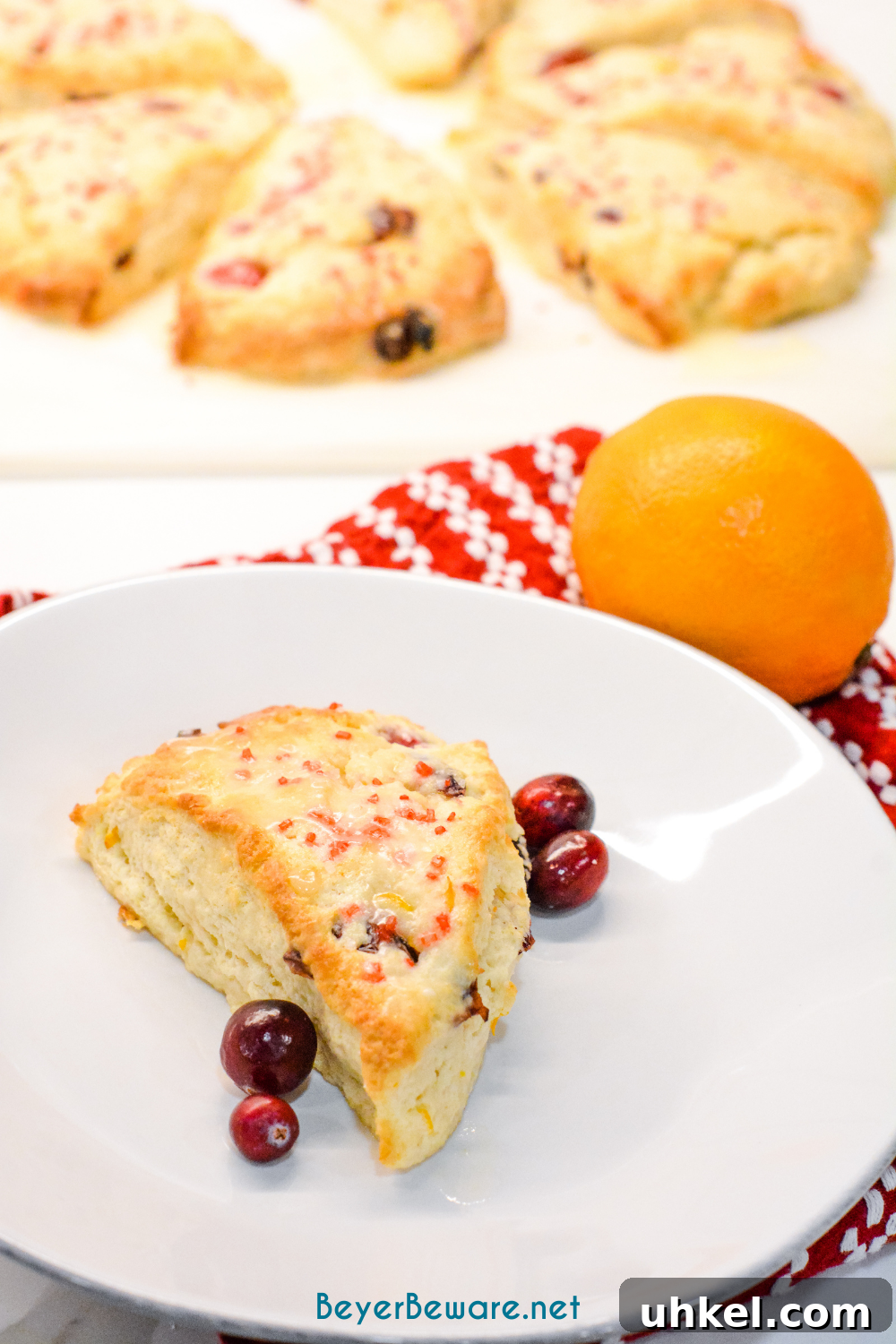 Cranberry Orange Scones Recipe with Zesty Glaze 2 Cranberry orange scones are one of my favorite Starbucks indulgences that I now make at home with combination of fresh oranges, cranberries, and dried cranberries.