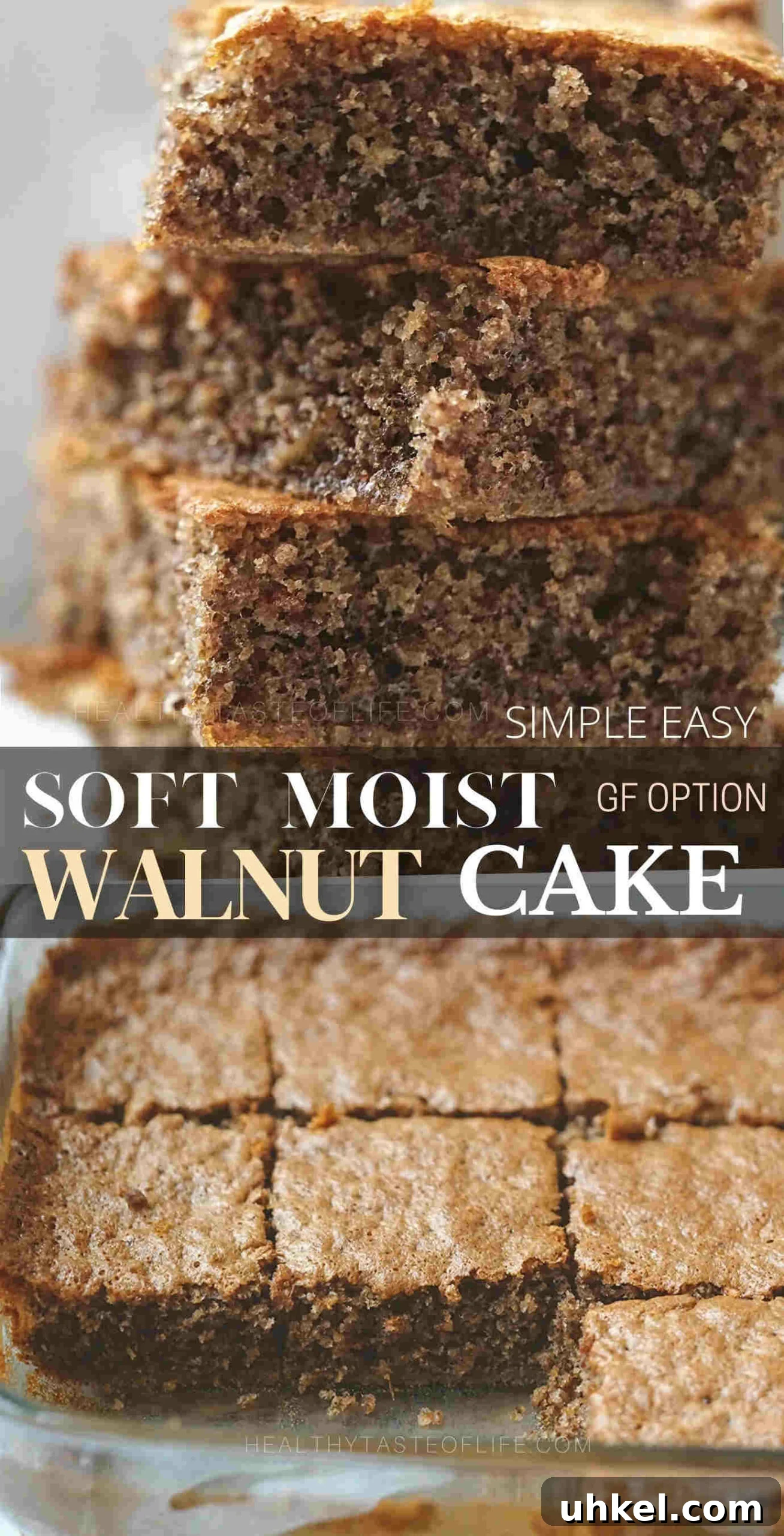 Greek-Inspired Walnut Cake with Gluten-Free Option 15 This walnut cake recipe yields a moist and fluffy texture similar to a walnut sponge cake.