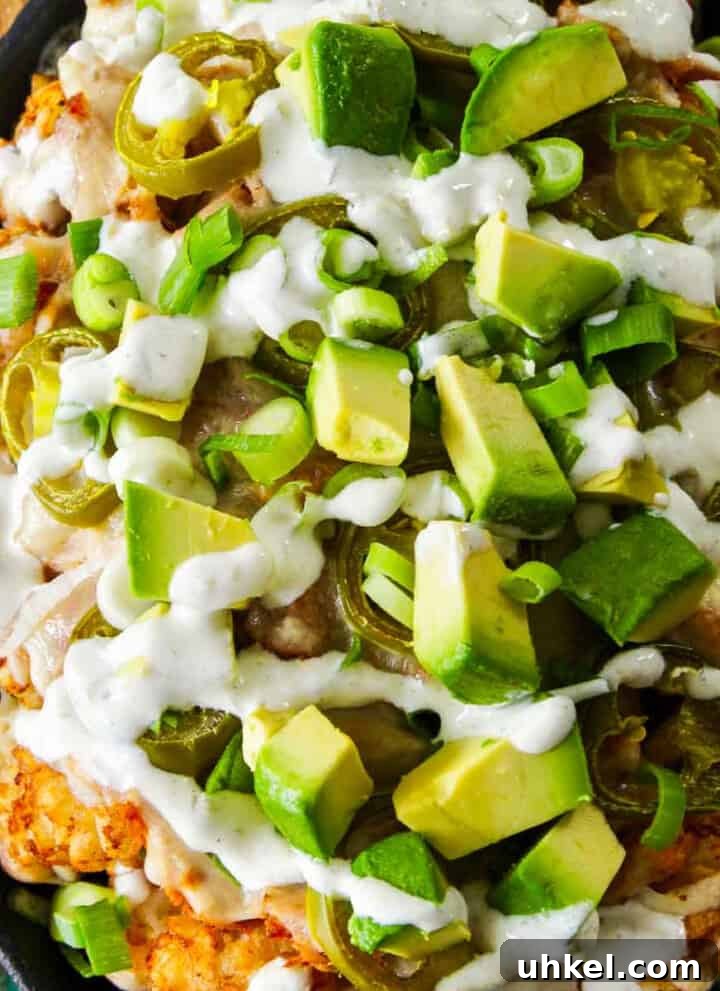 Tater tot nachos with pulled pork