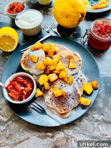 Ricotta Pancakes With Pineapple And Rum