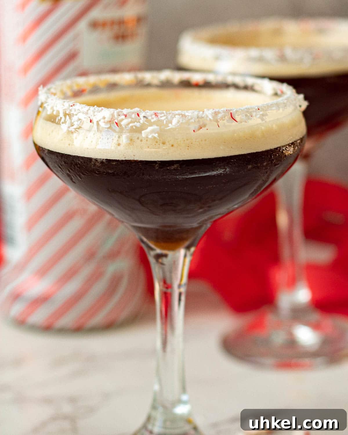 Peppermint Espresso Martini Recipe — Festive Mint Coffee Cocktail 3 white chocolate peppermint espresso martini