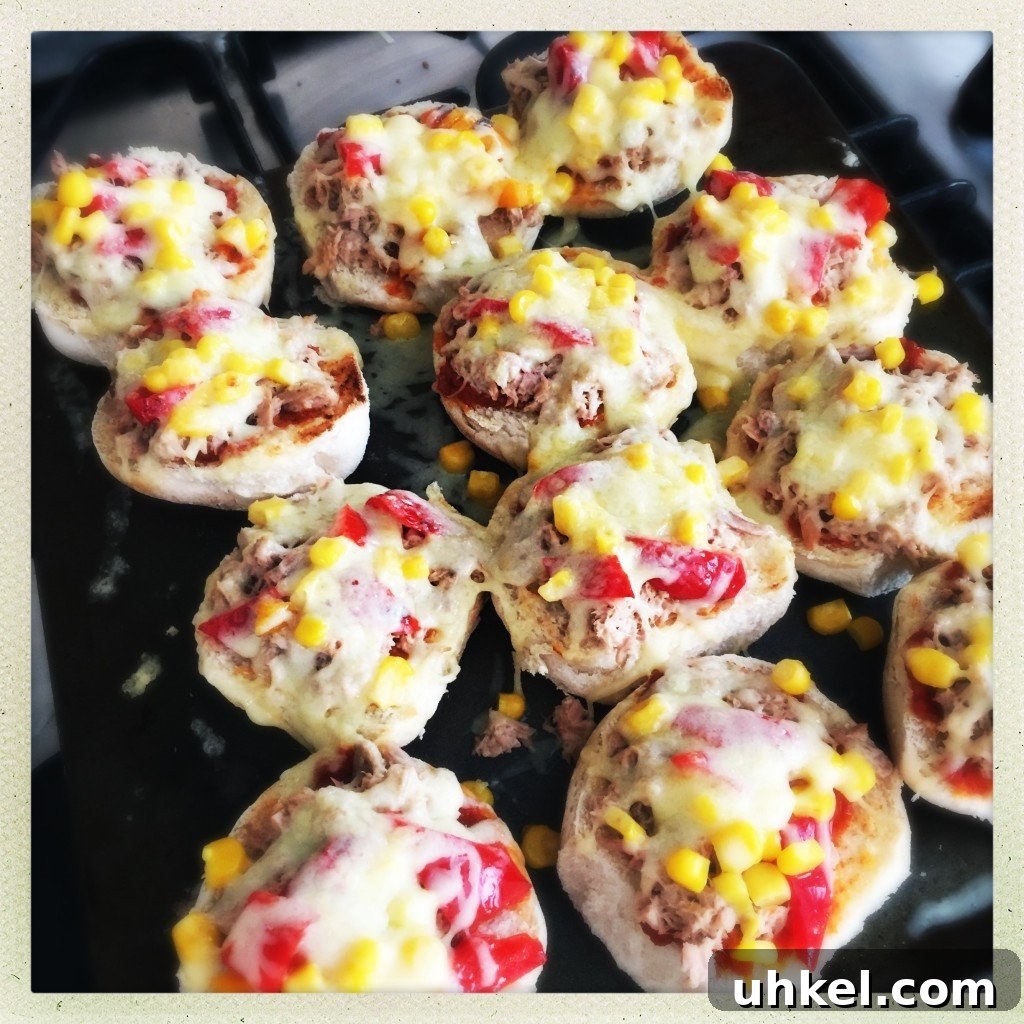 30-Minute Family Dinner Recipes Your Whole Family Will Love 20 tray filled with tuna muffin melts fresh from the oven