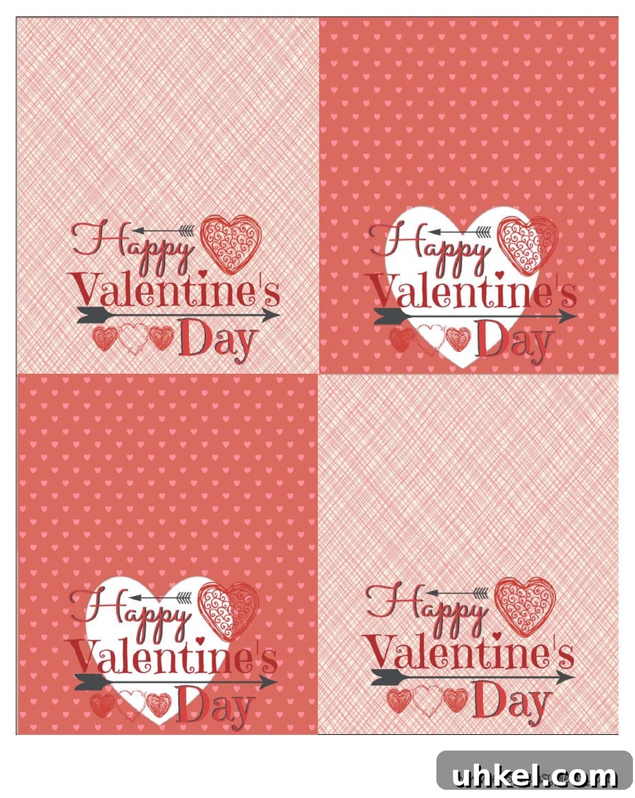 Printable Valentine Treat Bag Toppers – Free Templates to Download 4 Valentine's Day Treat Bag Printable Topper