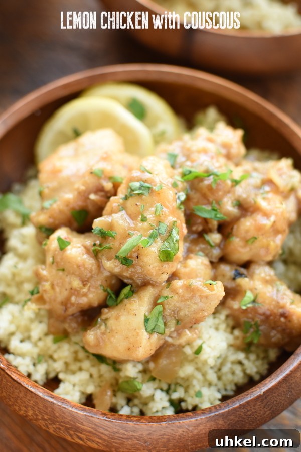 Zesty Lemon Chicken with Fluffy Couscous and Herbs 2 easy lemon chicken with couscous