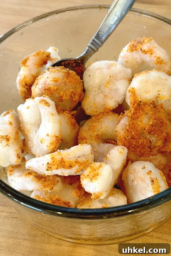 medium shrimp with seasoning 