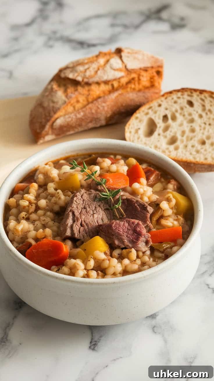 Hearty Beef and Barley Stew with Vegetables and Herbs 5 Beef and Barley Stew