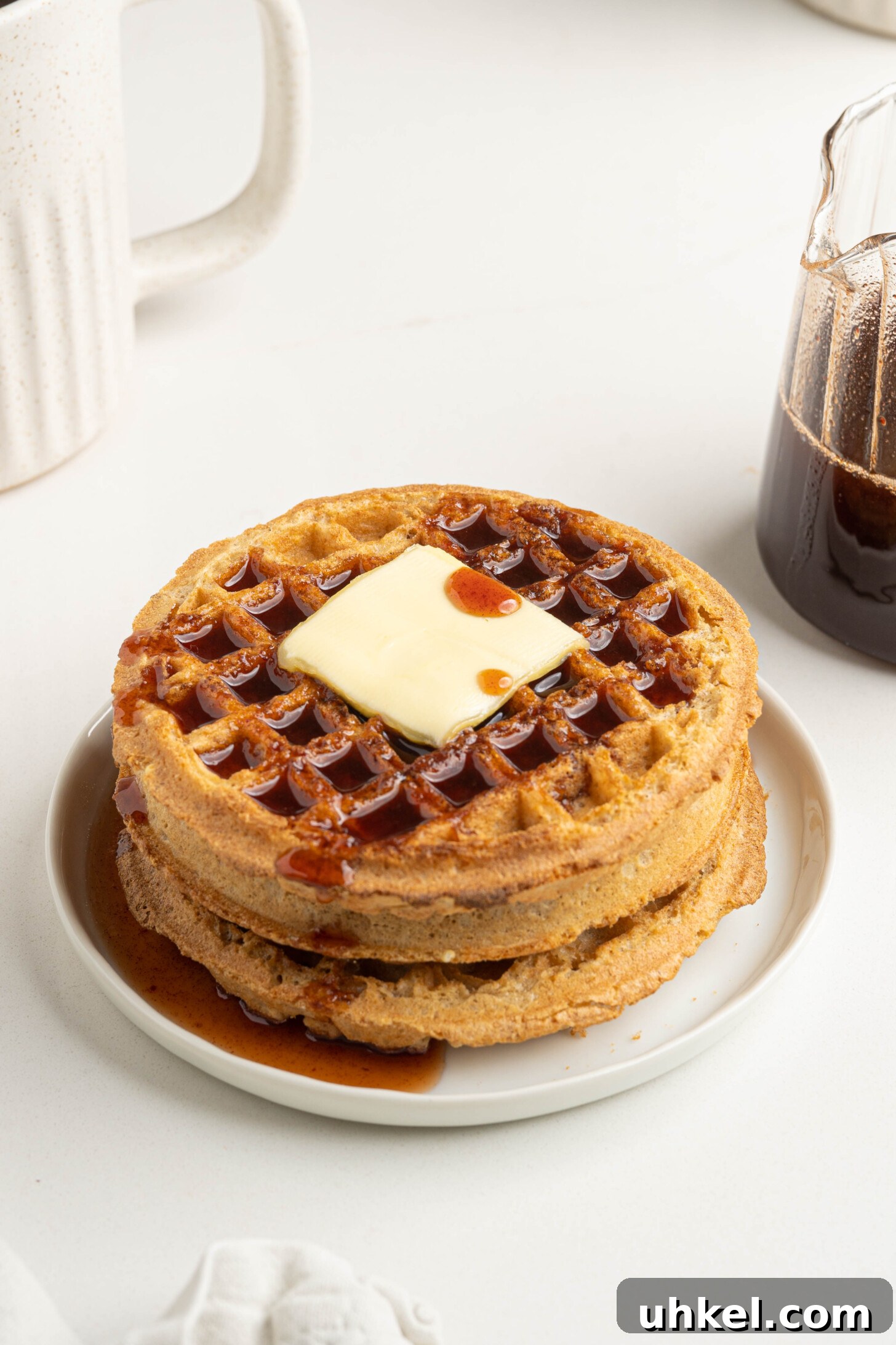 waffles with date syrup