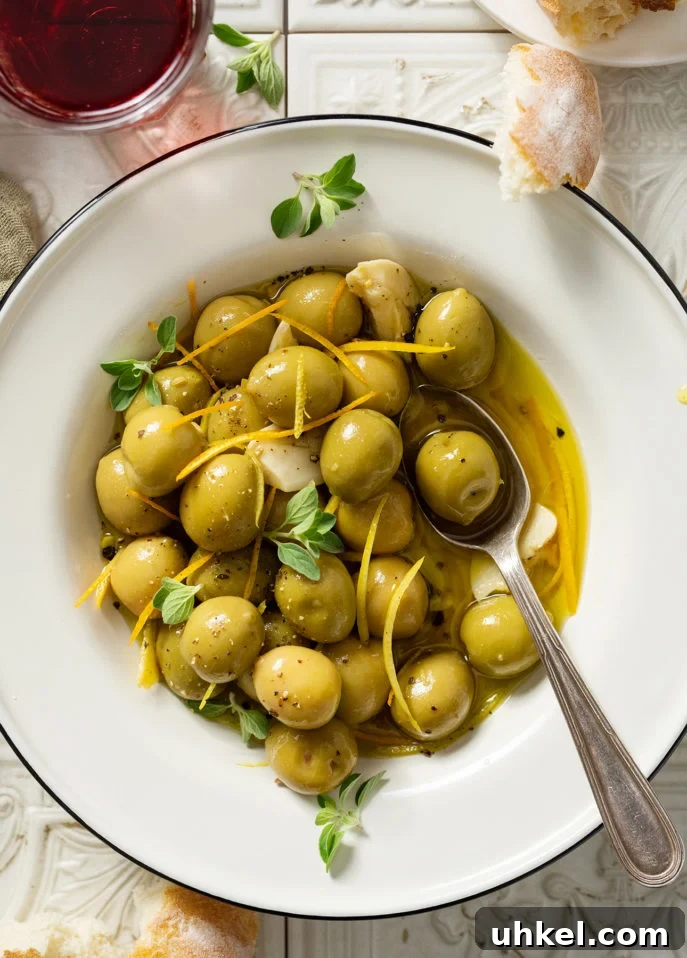 Warm Citrus-Marinated Olives for Parties and Cocktails 5 Warm Citrus Olives // FoodNouveau.com