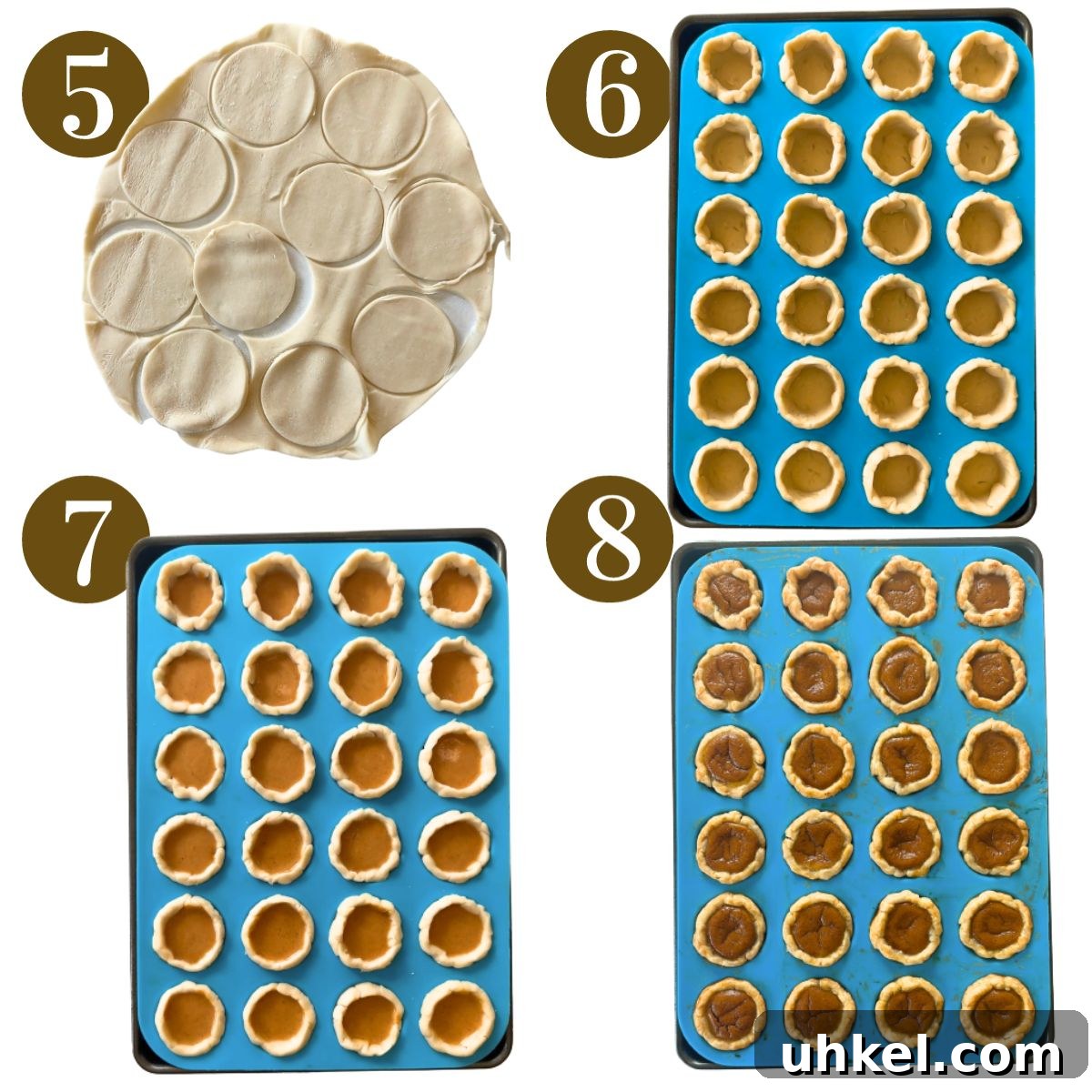 Mini Pumpkin Pies Sweetened with Maple Nectar 5 Steps to make mini pumpkin pies.