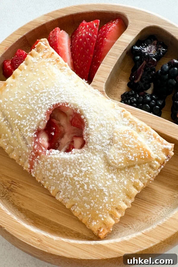 Mini Pumpkin Pies Sweetened with Maple Nectar 8 Strawberry cream cheese hand pies served with berries.