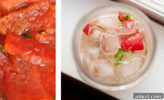 muddled red bell pepper, basil and lime juice muddled red bell pepper, basil and lime juice